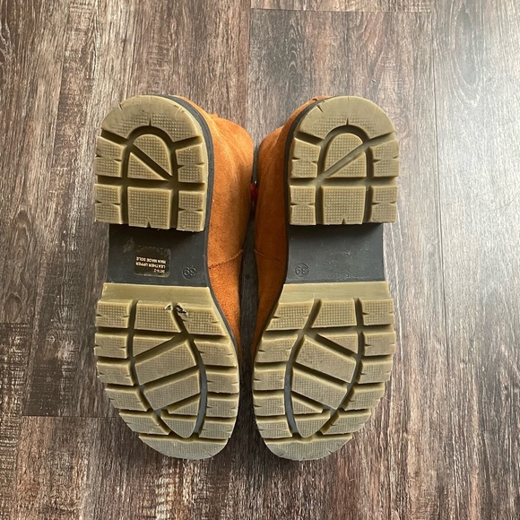 Avellini Suede Hiking Boots With Genuine Shearling Lining Made In Spain sz39/us8 - Picture 2 of 5